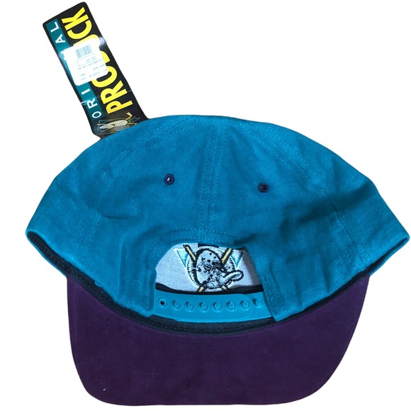 Vintage PRODUCK Mighty Ducks Snapback EXCLUSIVE for Mighty Ducks of Anaheim Hat - Picture 2 of 5